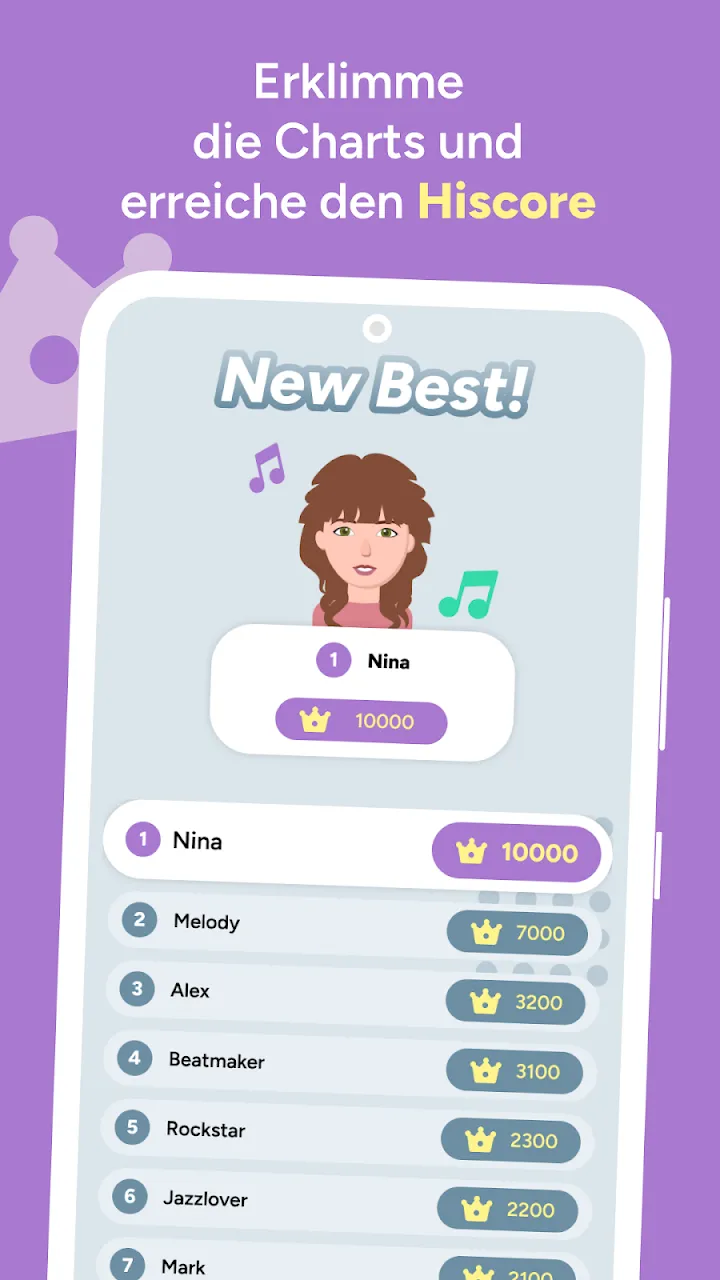 Übersicht innerhalb der Quiz-App